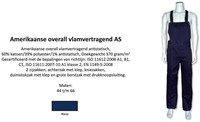 Amerikaanse overall vlamvertragend anti-statisch - 44