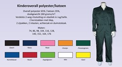 Kinderoverall polyester - katoen