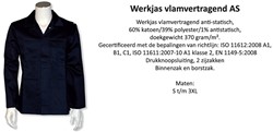 Werkjas vlamvertragend anti-statisch 