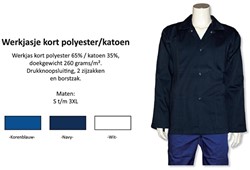 Werkjas polyester - katoen Verschillende kleuren